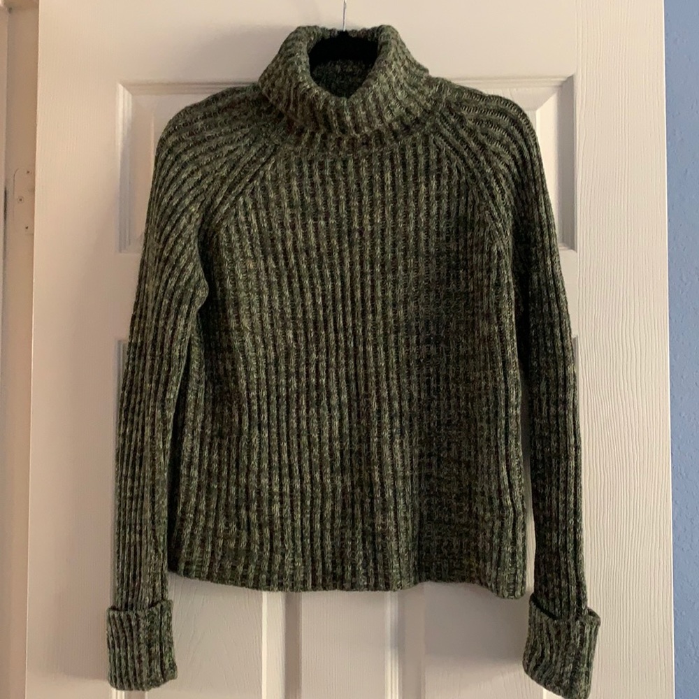 Marsh Landing Green Turtleneck Sweater